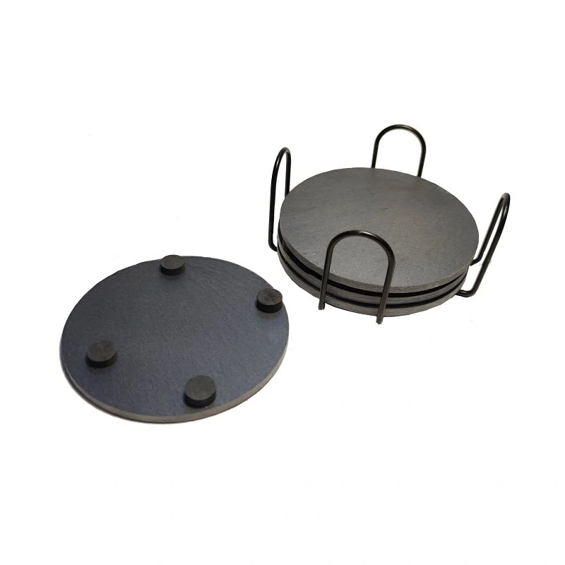 Set podtácok z bridlice so stojanom II.