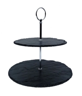 Dvojposchodový kruhový etažér KLASIK