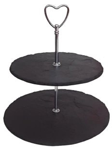 Dvojposchodový kruhový etažér SRDCE